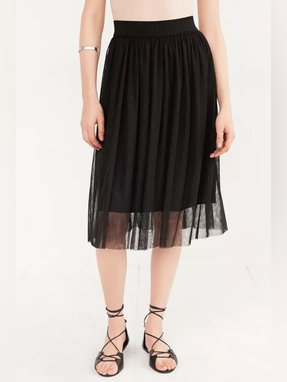 Black Tulle Midi Skirt 🦇 - Picture 4 of 4